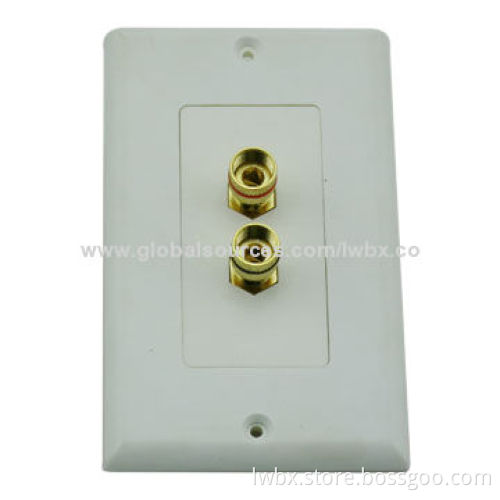 High Quality Banana Binding Pst Decora Style Wall Plate for 1 Speaker